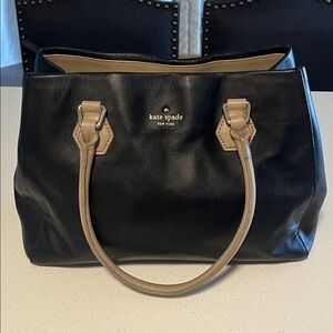 Kate Spade Black Tote with Tan Handles